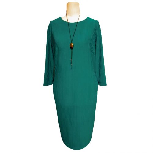 Vienspalvė klasikinė žalia suknelė Clction 8