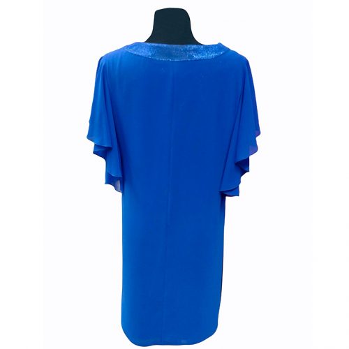 Ryškiai mėlyna puošni suknelė Sepia