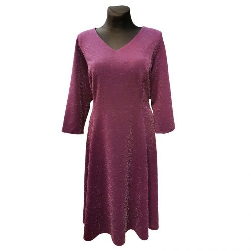Violetinė ilga šventinė suknelė Lacoria olive spr