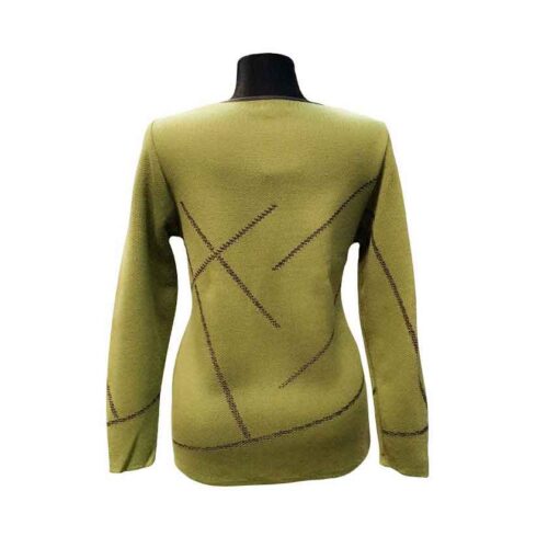 Užsegamas moteriškas megztinis Miran one pock green