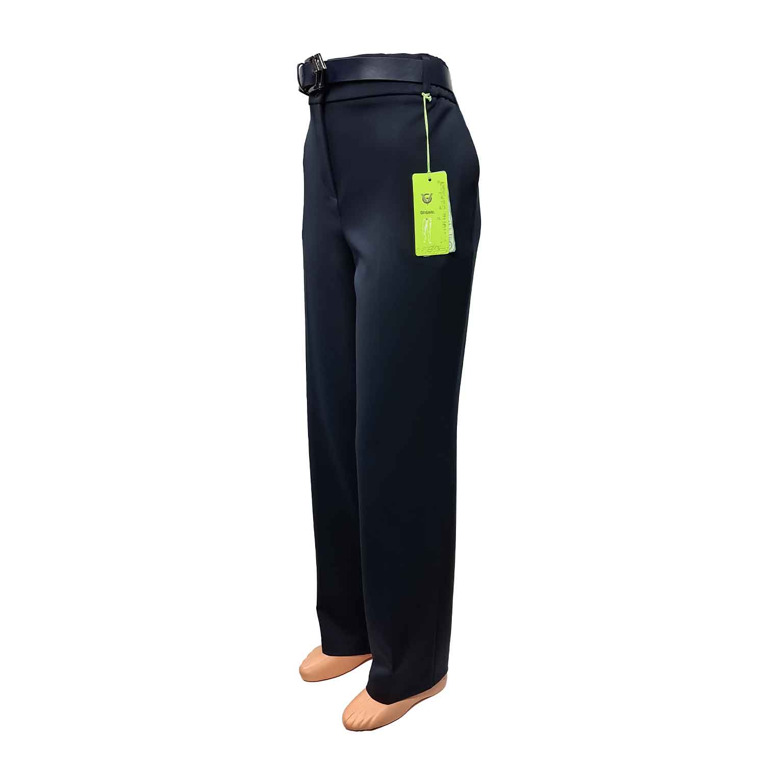 Plačios mėlynos kelnės su guma moterims Victoria gum