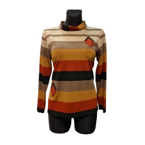 Ryški neilga palaidinė aukštu kaklu Alicja mex rud