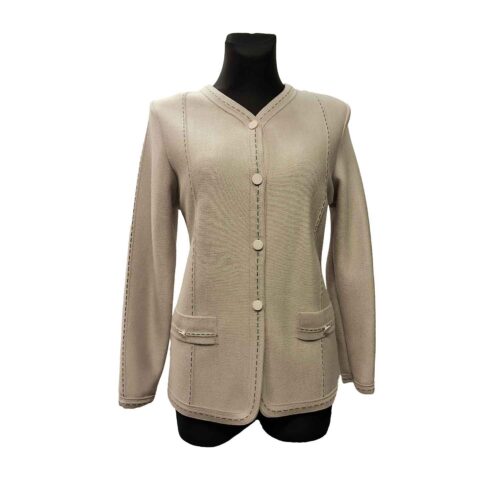 Šviesus užsegamas moteriškas megztinis Miran top ton