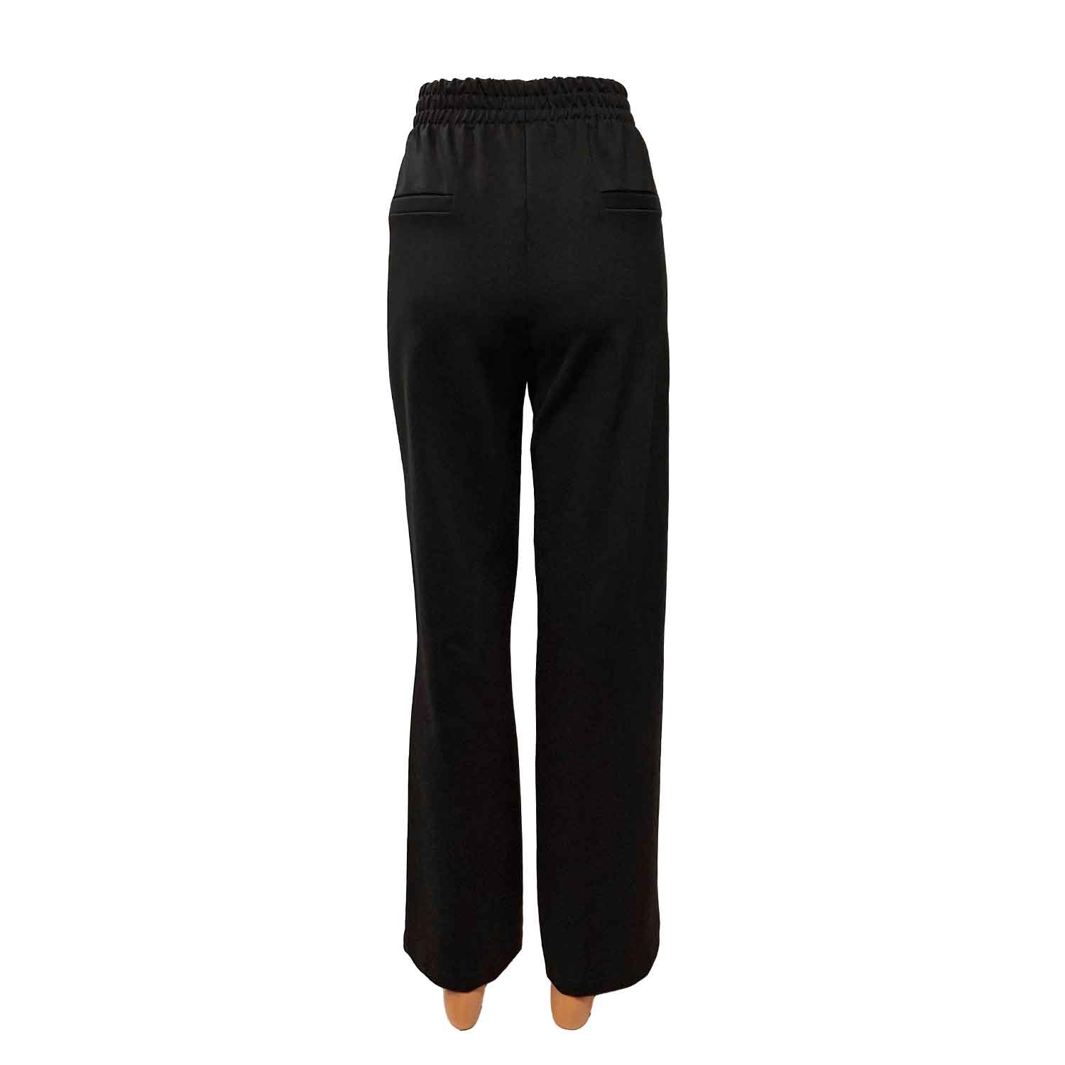 Juodos tiesios storesnės kelnės su guma Nowatex star lyc