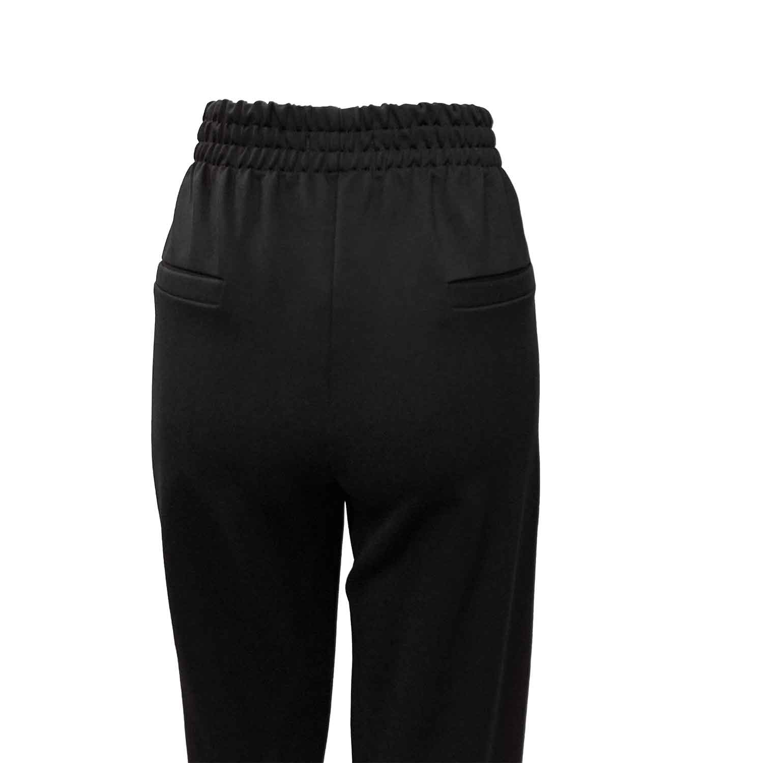 Juodos tiesios storesnės kelnės su guma Nowatex star lyc