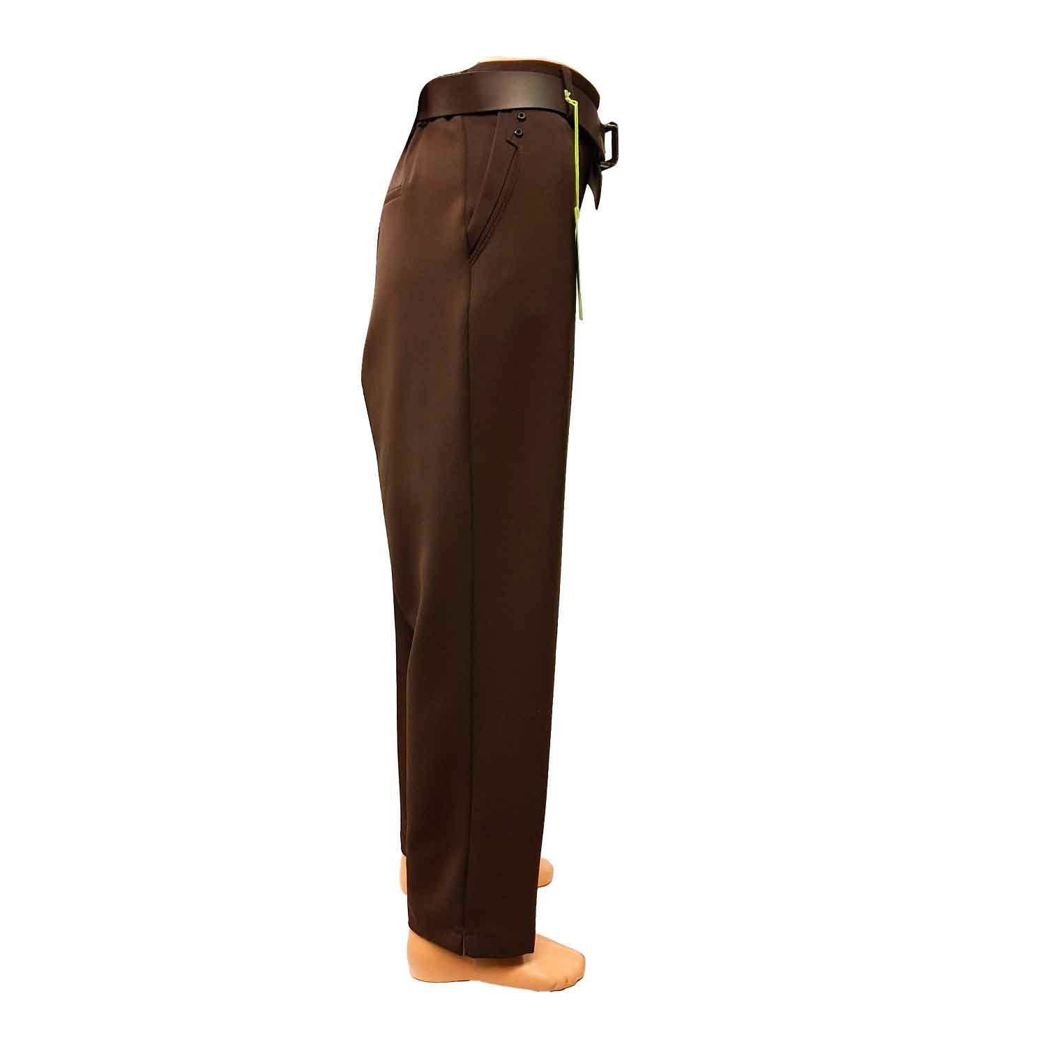 Tiesios klasikinės rudos kelnės moterims Victoria