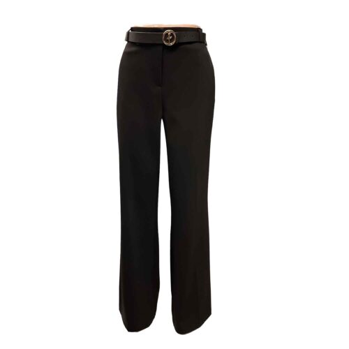 Plačios juodos kelnės su guma Lagunet dark