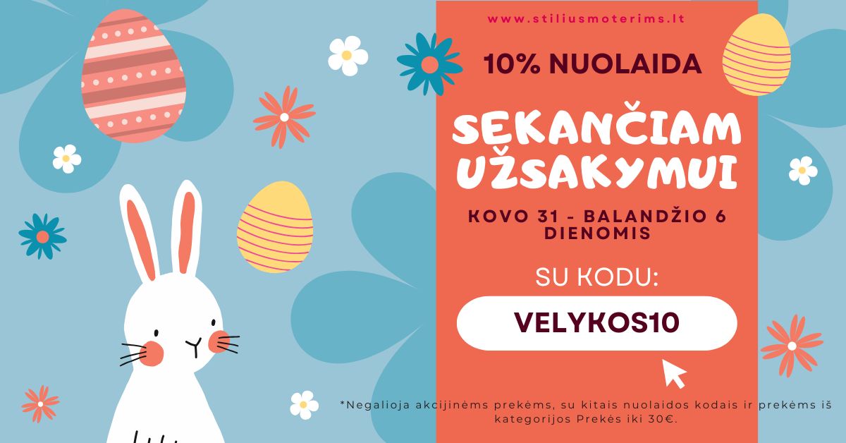 10% nuolaida sekančiam užsakymui