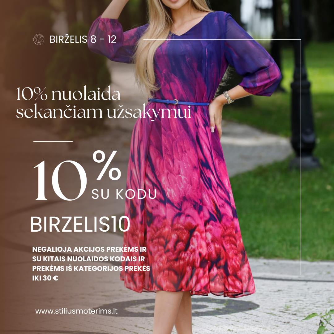 10% nuolaida sekančiam užsakymui